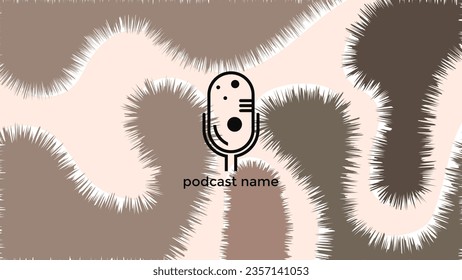 ABSTRACT TEMPLATE PODCAST MICROPHONE FLAT COLOR LIQUID DESIGN BACKGROUND VECTOR. GOOD FOR COVER DESIGN, BANNER, WEB,SOCIAL MEDIA