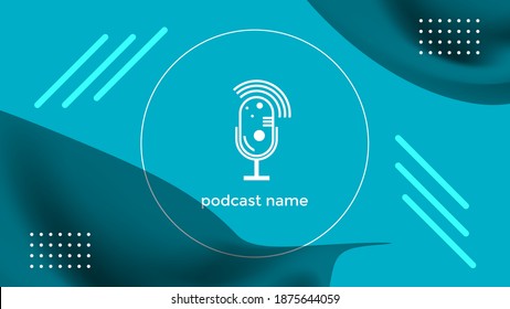 ABSTRAKTES TEMPLATMISCHMICROFON MIT GRADIENTEM GRÜNEN FARBDESIGN HINTERGRUND VEKTOR. GUT FÜR COVER DESIGN, BANNER, WEB, SOZIALE MEDIEN