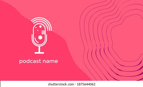 ABSTRACT TEMPLATE PODCAST MICROPHONE WITH GRADIENT GREEN COLOR DESIGN BACKGROUND VECTOR. GOOD FOR COVER DESIGN, BANNER, WEB,SOCIAL MEDIA