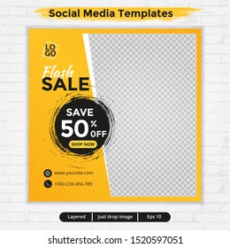 Abstract template post for social media, template for fashion sale ads, file with layered and eps 10