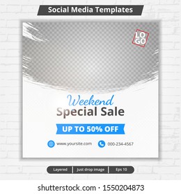 Abstract template post for social media, template for fashion sale ads, file with layered and eps 10