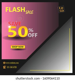 Abstract template post for social media, template for fashion sale ads, file with layered and eps 10