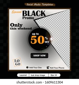 Abstract template post for social media, template for fashion sales ads