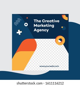 Abstract template post for social media template for sale ads