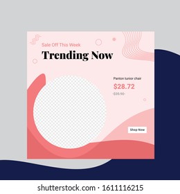 Abstract template post for social media template for sale ads