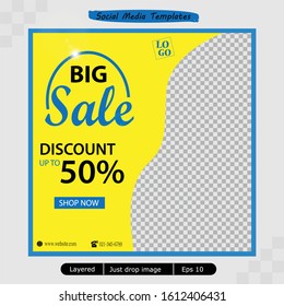 Abstract template post for social media, template for fashion sales ads,  file with layered and eps 10