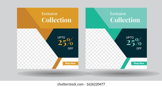 Abstract template post for social media template for sale ads