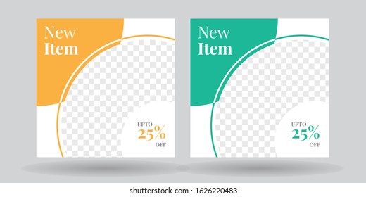 Abstract template post for social media template for sale ads