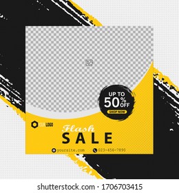 Abstract template post for social media, template for fashion sale ads, file with layered and eps 10, vector illustration