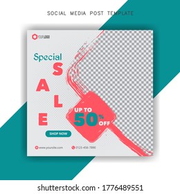 Abstract template post for social media, template for fashion sale ads