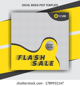 Abstract template post for social media, template for fashion sale ads