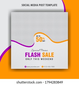 Abstract template post for social media, template for fashion sale ads