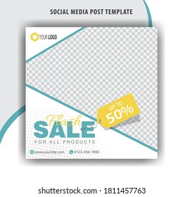 Abstract template post for social media, template for fashion sale ads