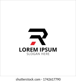 Abstract template R letter logo design 