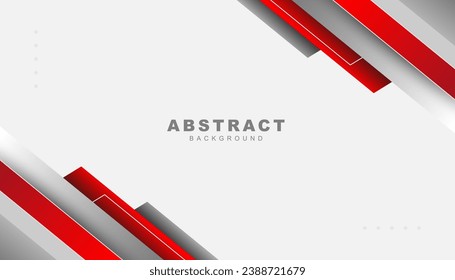 Resumen de la plantilla de curva roja y gris sobre fondo blanco. Concepto de tecnología