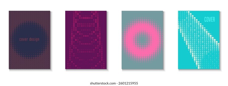 Abstract Template Set. Cool Memphis Art With Circles. Linear Frame With Geometric Design. Music Flyer. Minimalist Party Background. Geometric Wave Cover. Trendy Abstract Template