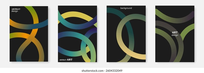 Abstract Template Set Minimalist Trendy Style. Abstract Vector Background for Wall Art, Social Media, Banners, Posters, Cards, Prints. Not AI