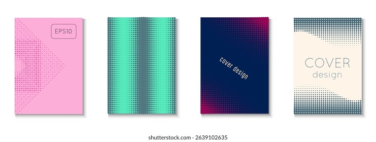 Abstract Template Set. Summer Circles With Modern Art. Young Brand In Minimalistic Frame. Book Flyer. Minimalist Graphic Background. Geometric Party Cover. Trendy Abstract Template
