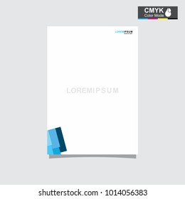 abstract template shape blue and white color set, suitable for flyers, letterhead, brochure and magazine.modern design. vector illustration