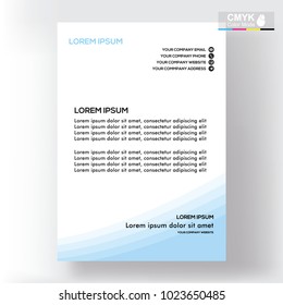 abstract template shape blue and white color set, suitable for flyers, letterhead, brochure and magazine.modern design. vector illustration