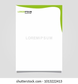 abstract template shape green and white color set, suitable for flyers, letterhead, brochure and magazine.modern design. vector illustration
