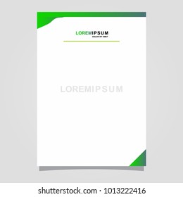 abstract template shape green and white color set, suitable for flyers, letterhead, brochure and magazine.modern design. vector illustration