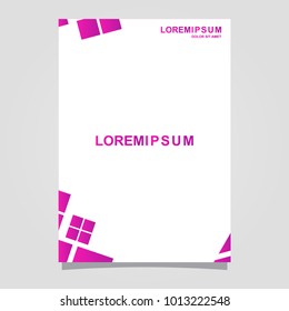 abstract template shape purple and white color set, suitable for flyers, letterhead, brochure and magazine.modern design. vector illustration