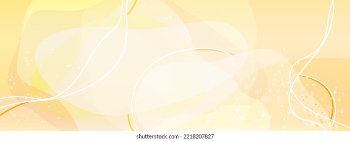 Abstract template with shapes and lines in wheat yellow tones for placing text. Vector summer illustration.