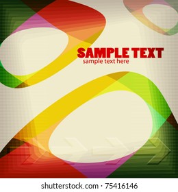 Abstract template with smooth colorful shapes. Vector