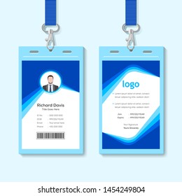 abstract template staff or employee identification card vector illustrations or id card