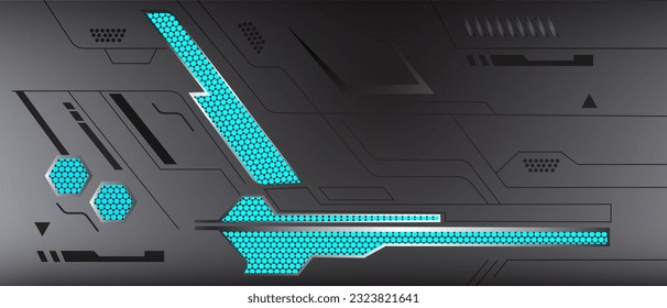 Abstract template technology style metallic texture with blue color light frame layout futuristic tech design background.Vector illustration