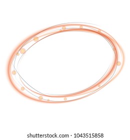 Abstract template with a translucent oval and spheres. Vector illustration.
