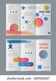 Abstract Template Tri Fold Brochure. Vector image.