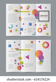 Abstract Template Tri Fold Brochure. Vector image.