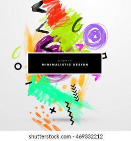 Abstrakte Vorlage mit Aquarellelementen für Geschäftspläne und Hintergründe. Alle Aquarelle-Elemente sind einfarbig und leicht zu reformieren.