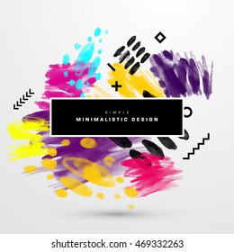 Abstrakte Vorlage mit Aquarellelementen für Geschäftspläne und Hintergründe. Alle Aquarelle-Elemente sind einfarbig und leicht zu reformieren.