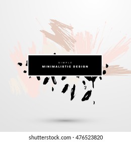 Abstract template with watercolor elements for business designs and backgrounds. All aquarelle elements are monochrome and easy to recolor.
