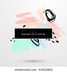 Plantilla abstracta con elementos de acuarela para diseños y fondos empresariales. Todos los elementos acuarelas son monocromos y de fácil recolección.
