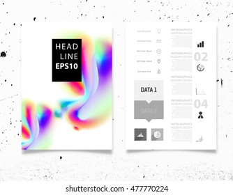Abstract template with watercolor elements for business designs and backgrounds.