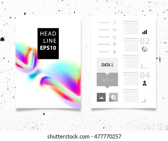 Abstract template with watercolor elements for business designs and backgrounds.