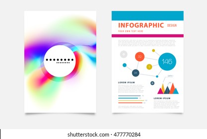 Abstract template with watercolor elements for business designs and backgrounds.