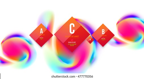 Abstract template with watercolor elements for business designs and backgrounds.