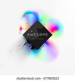 Abstract template with watercolor elements for business designs and backgrounds.