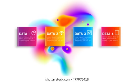 Abstract template with watercolor elements for business designs and backgrounds.