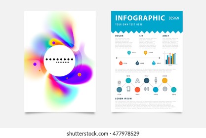 Abstract template with watercolor elements for business designs and backgrounds.