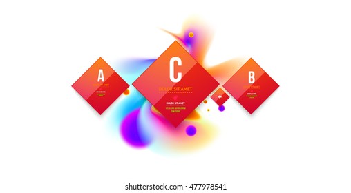 Abstract template with watercolor elements for business designs and backgrounds.