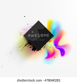 Abstract template with watercolor elements for business designs and backgrounds.