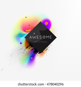 Plantilla abstracta con elementos de acuarela para diseños y fondos empresariales.