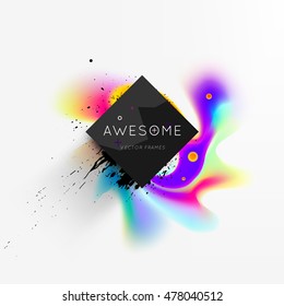 Abstract template with watercolor elements for business designs and backgrounds.