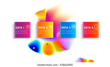 Abstract template with watercolor elements for business designs and backgrounds.